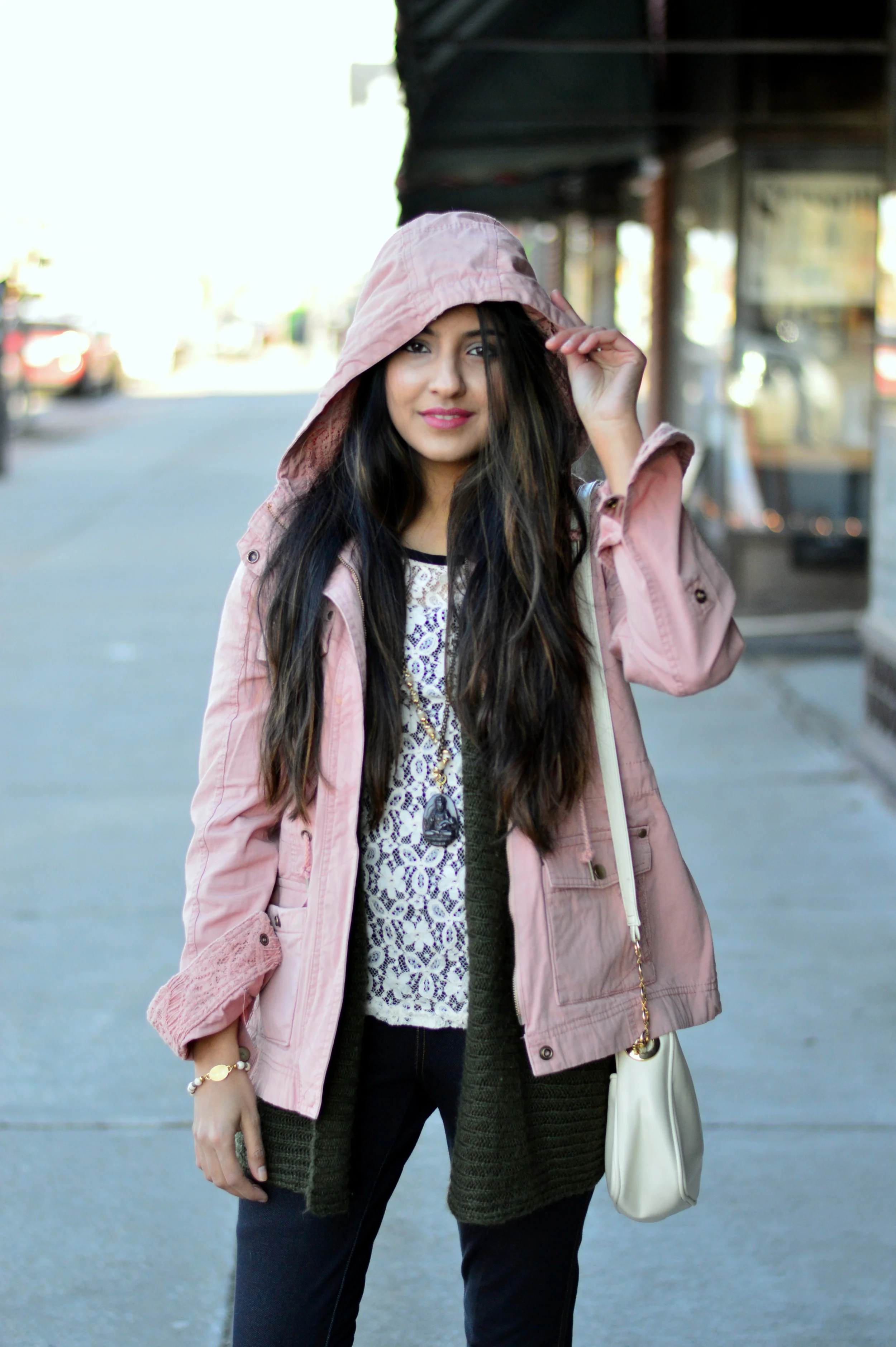 Pink clearance windbreaker outfit